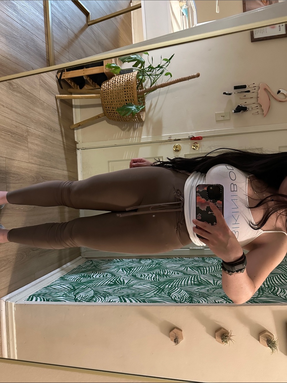 PrettyLittleThing Brown High-Waist Jumpsuit Pants